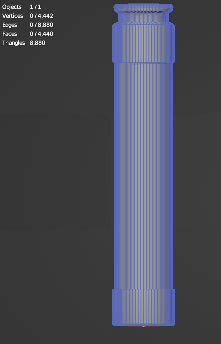 Blender model of the fuse with no textures
