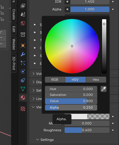 blenderquicktip viewportalpha